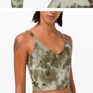 Lululemon green diamond dye align crop tank